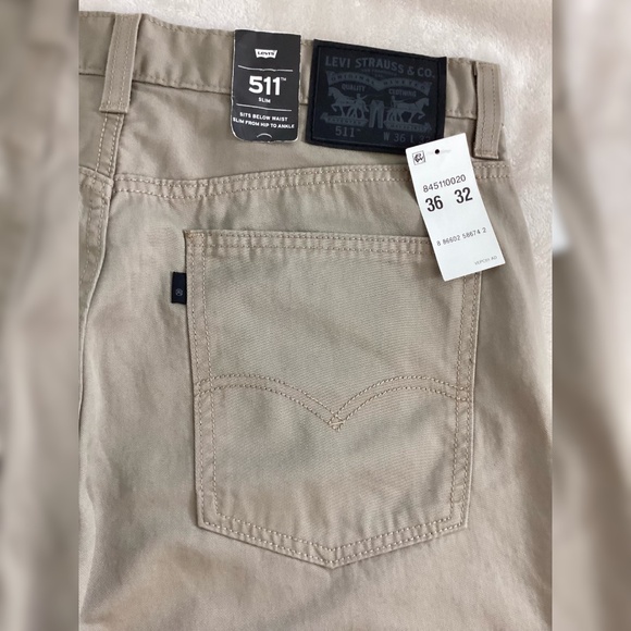 Mens Levi’s 511 36X32 | Slim Cut Khakis | 2015 | NWT - Picture 3 of 15